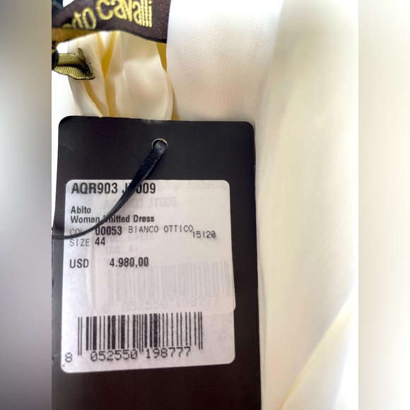 Roberto Cavalli V-neck plunge evening dress Sz 44 - Picture 2 of 13